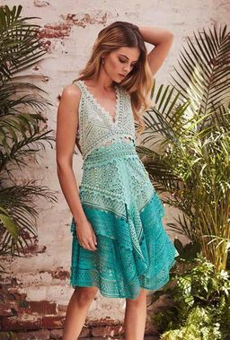 Thurley Bahamas Mini Dress Green size 12 for rent on The Volte - image 1