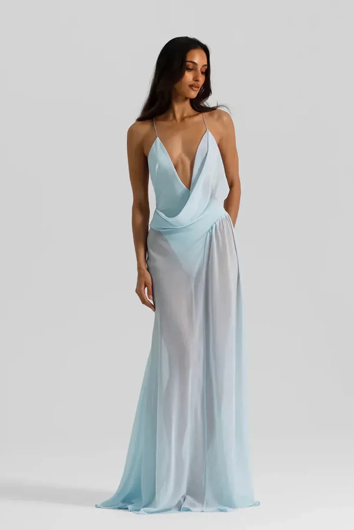 NATALIE ROLT AGNES DRESS ICE BLUE SIZE 8 - Image 1