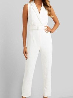 Kookai Valentine Jumpsuit White Size 6 for rent on The Volte - image 3