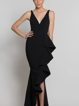 Bariano Juno Frill Gown black size 14 for rent on The Volte - image 1
