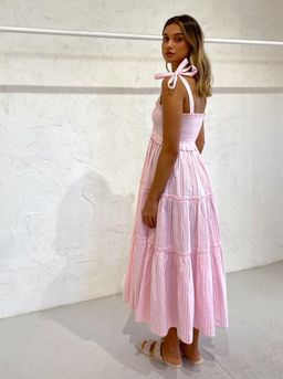Steele Lyla Dress Blush Pink Check Size XS / AU 6 for rent on The Volte - image 3