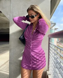With Jéan Andy Dress in Violetta Size XS/ AU 6 for rent on The Volte - image 2