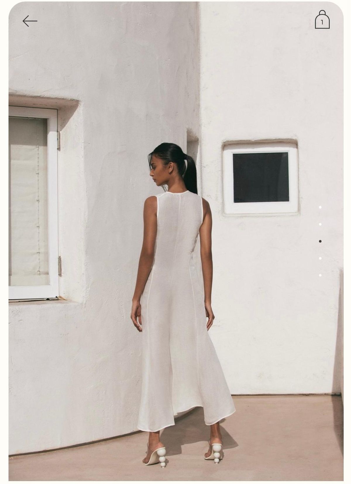 Cult Gaia Solene Off White Cover Up Dress Size S - Image 4