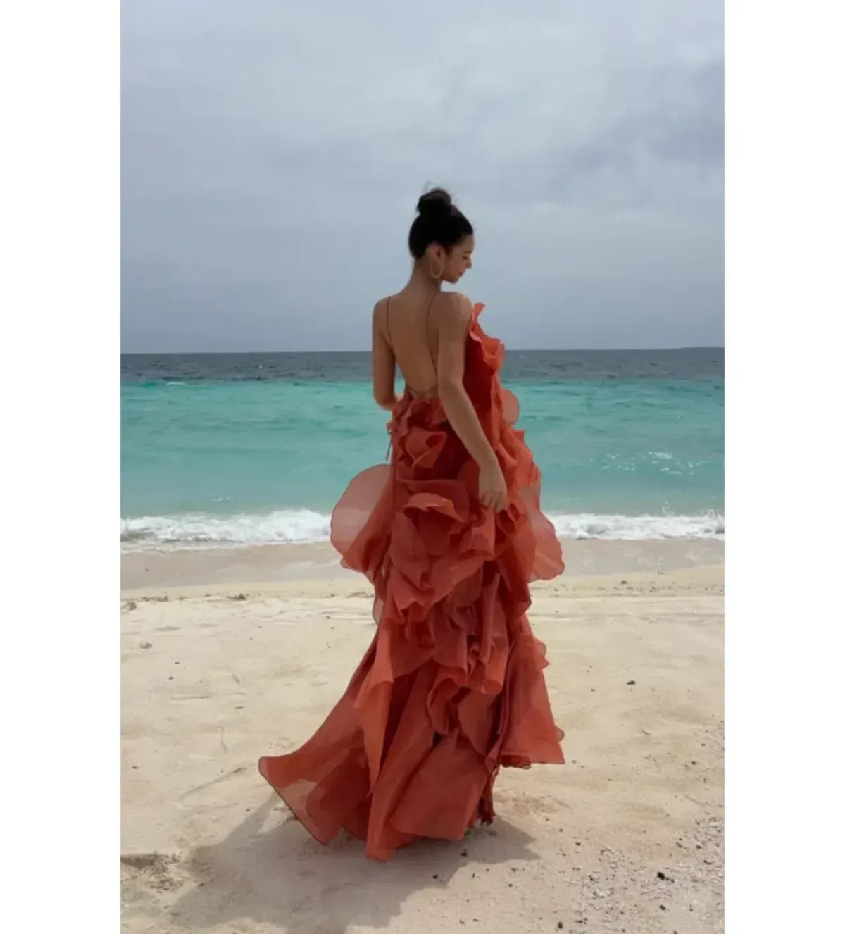 🧡 AJE Pandorea Gown Size 14 in Coral Clay / Rust Brown / Orange Maxi Dress🧡 - Image 12