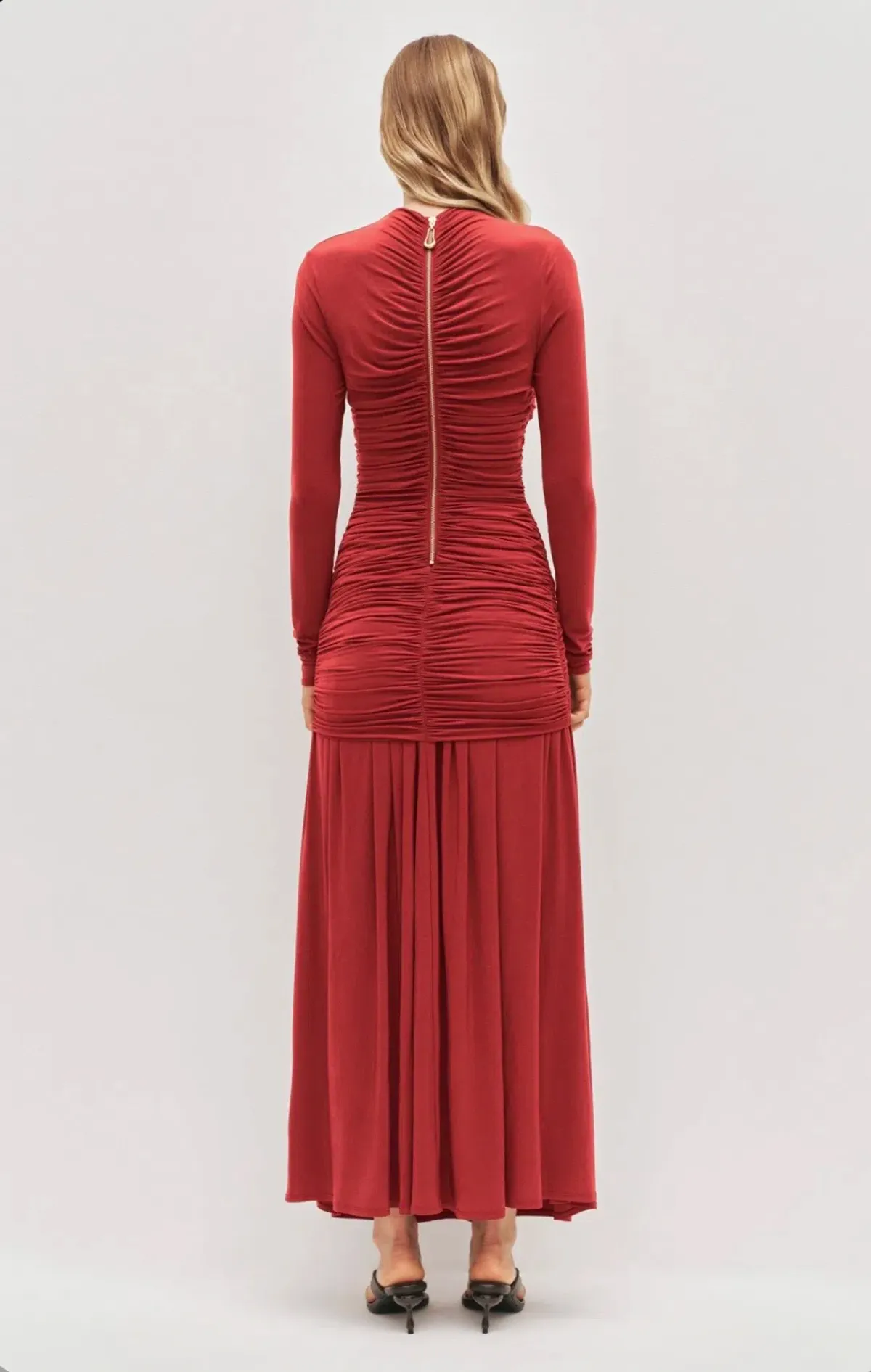 AJE Selah Jersey Maxi Dress in Scarlett Red Size S - Image 5