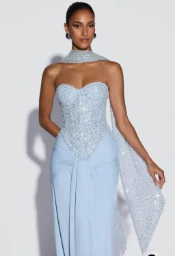 Carina Maxi Dress with Mya Scarf size M for rent on The Volte - image 1