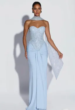Carina Maxi Dress with Mya Scarf size M for rent on The Volte - image 3