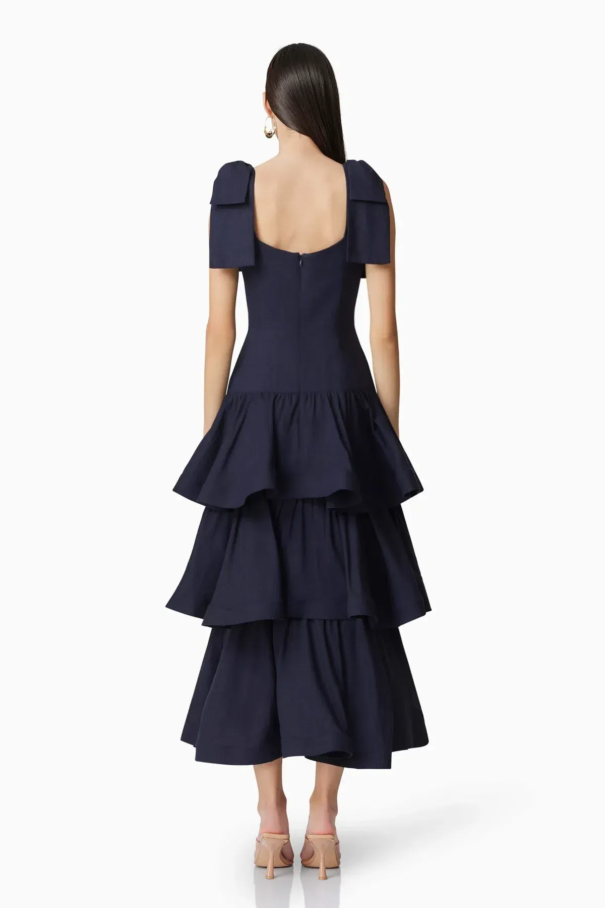 Elliatt Kara Tiered Maxi Dress in Navy Size S/8 AU - Image 2