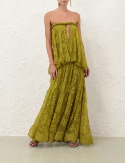 Zimmermann LUNA LACE BANDEAU GOWN Pistachio Size 1 (AU 10) for rent on The Volte - image 3