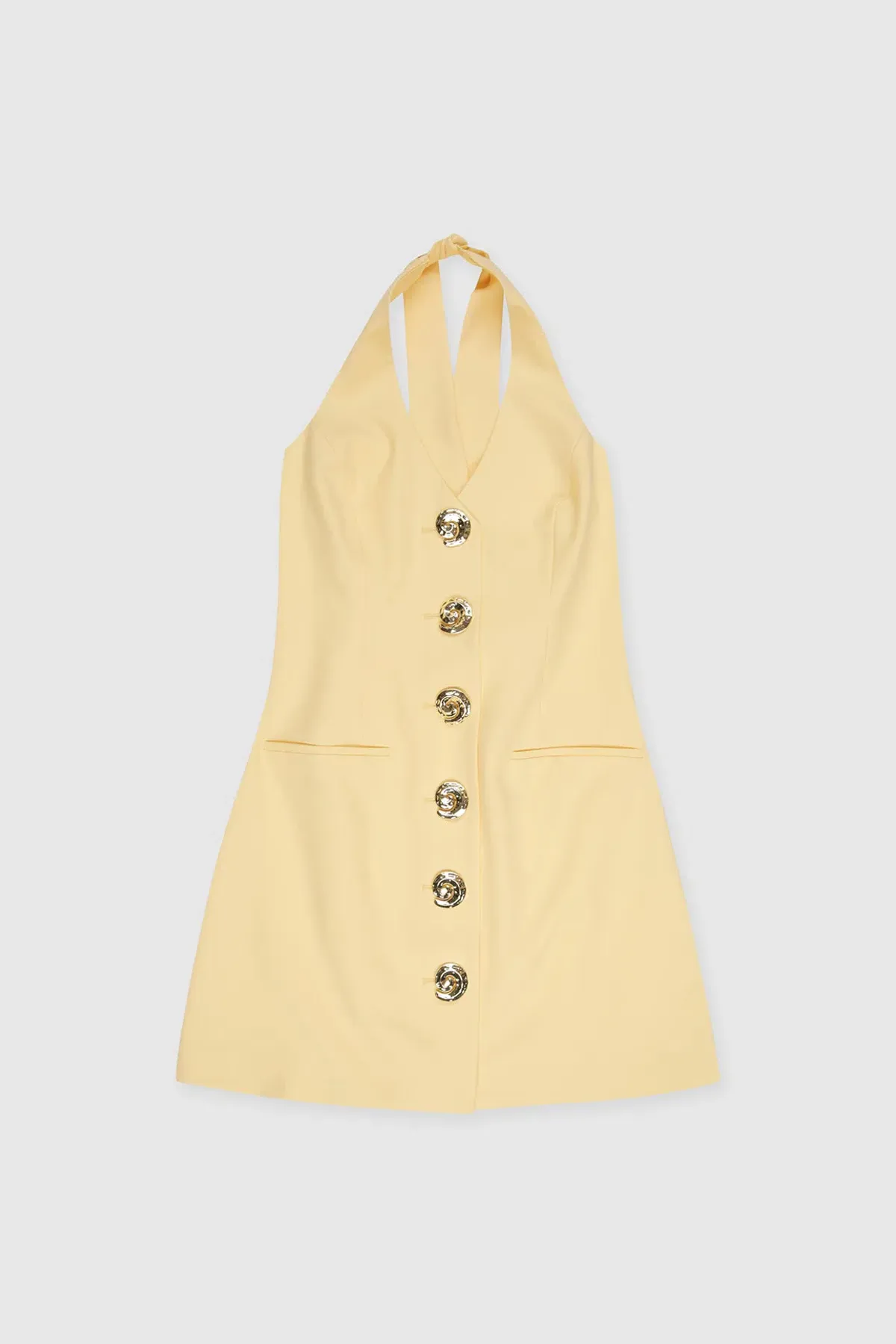 The Wolf Gang Irida Vest Mini Dress in Butter Yellow Size 12 - Image 7