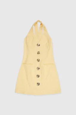 The Wolf Gang Irida Vest Mini Dress in Butter Yellow Size 12 for rent on The Volte - image 7