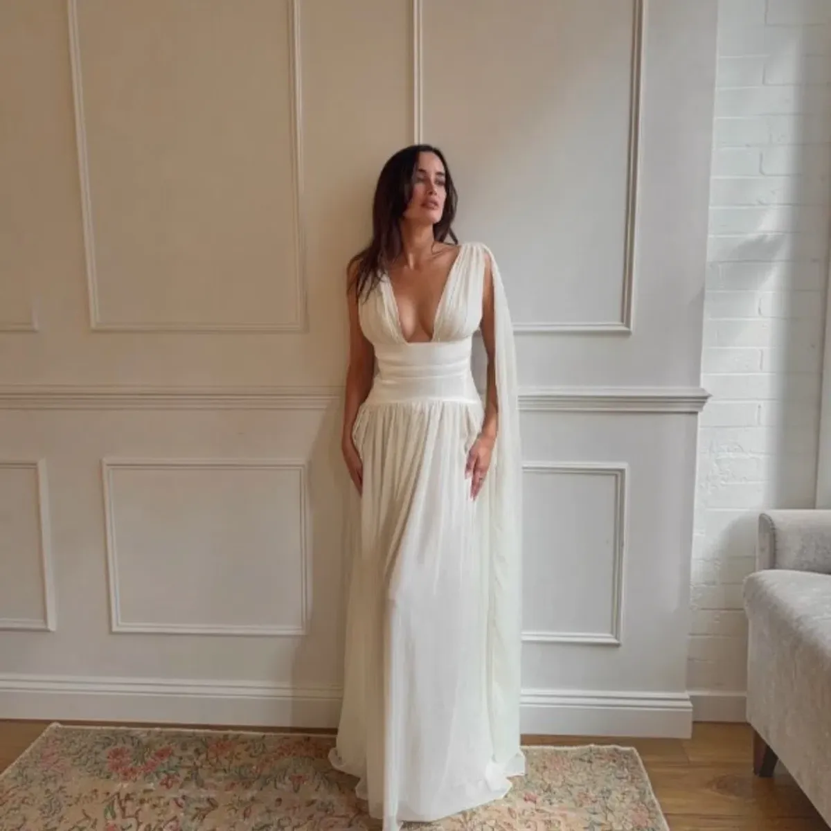Arcina Ori Ramona Dress In Ivory Size Medium - Image 4