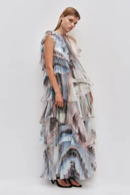 🫧 BRAND NEW AJE Westlyn Gown – Blue Reverie – Size 14 Formal Tiered Maxi Dress🫧 for rent on The Volte - image 4