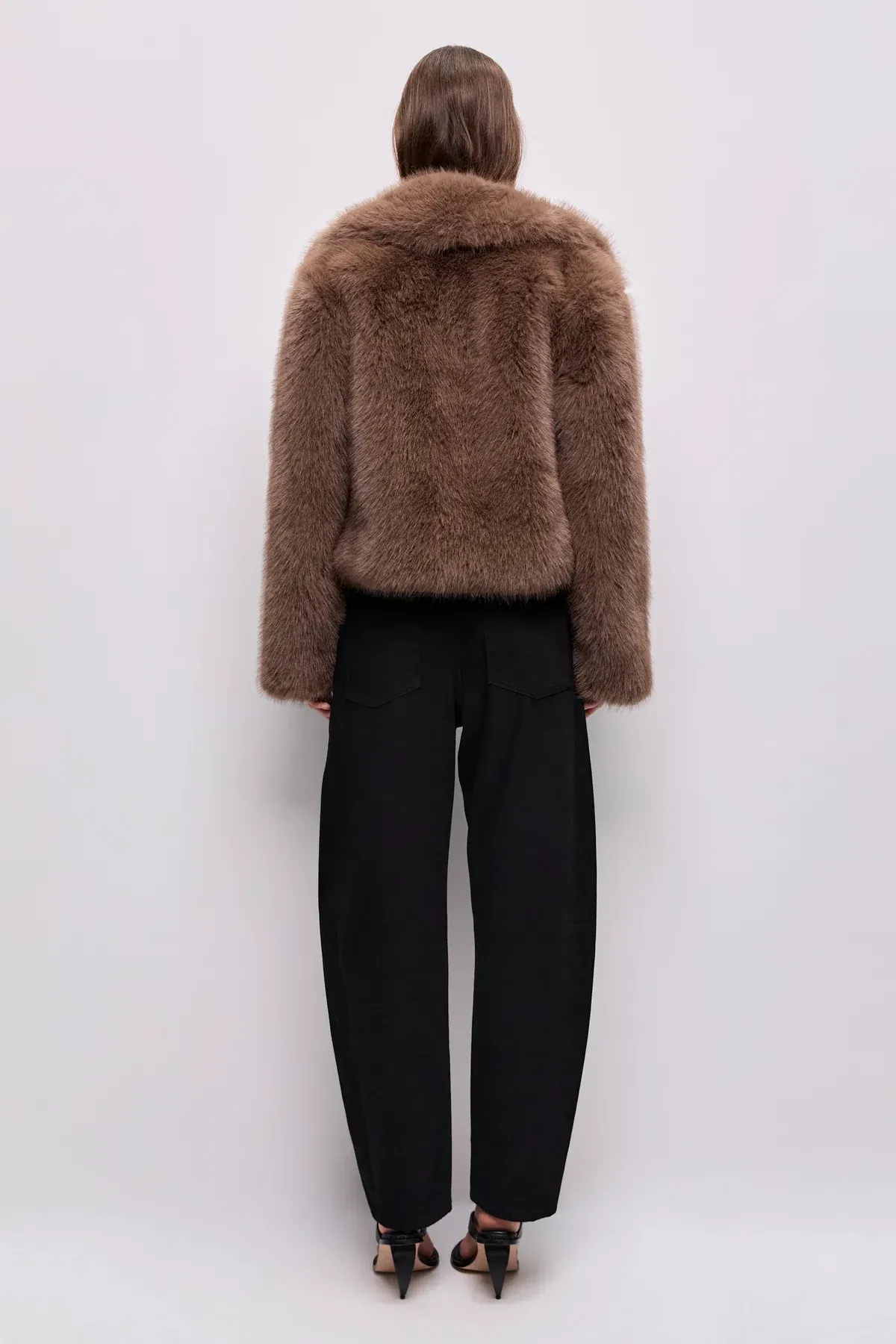 AJE Reese Cropped Lux Faux Fur Jacket  - Image 6