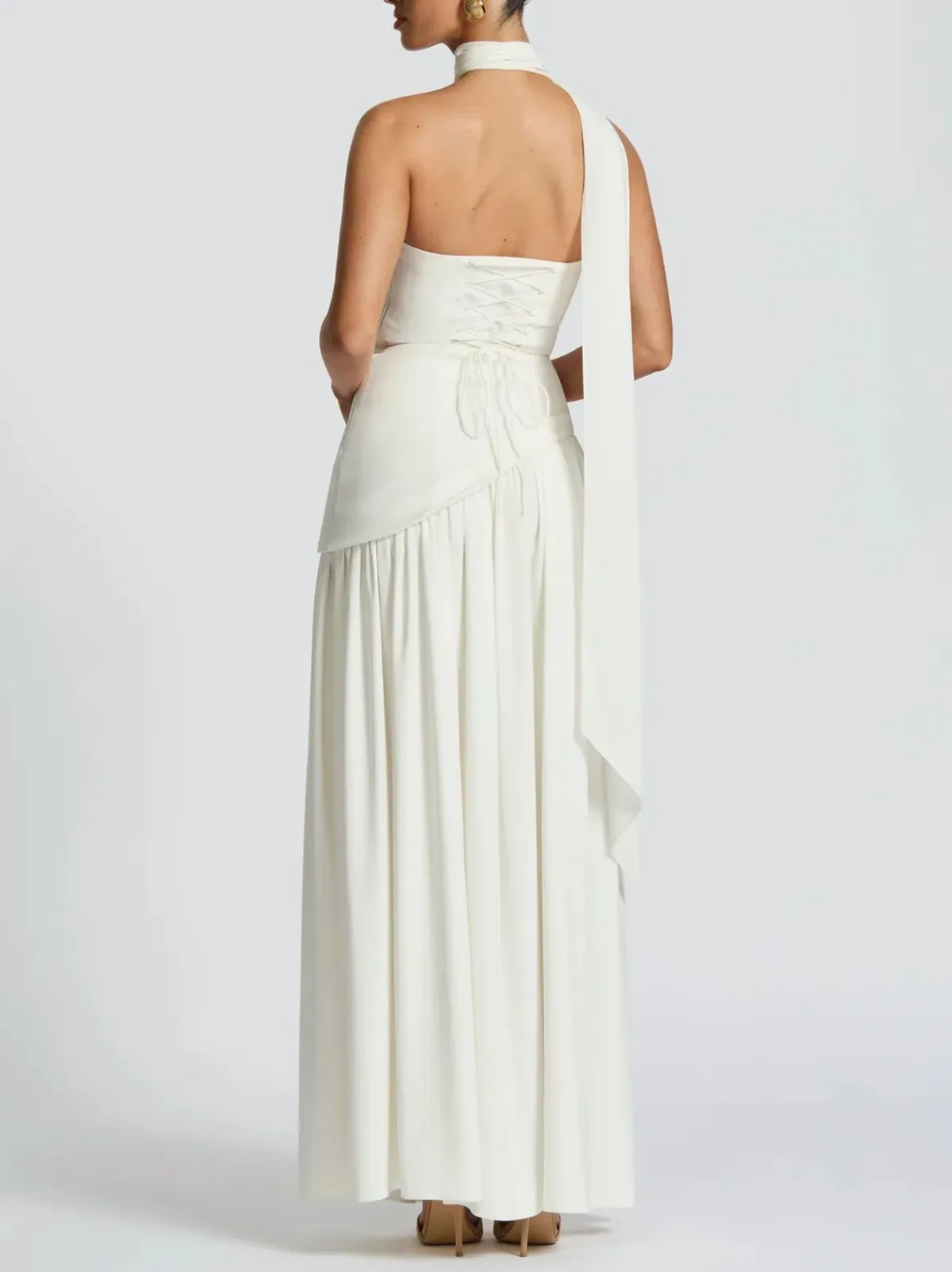 Babyboo Maliyah Maxi Dress Ivory • Size:Medium  - Image 3