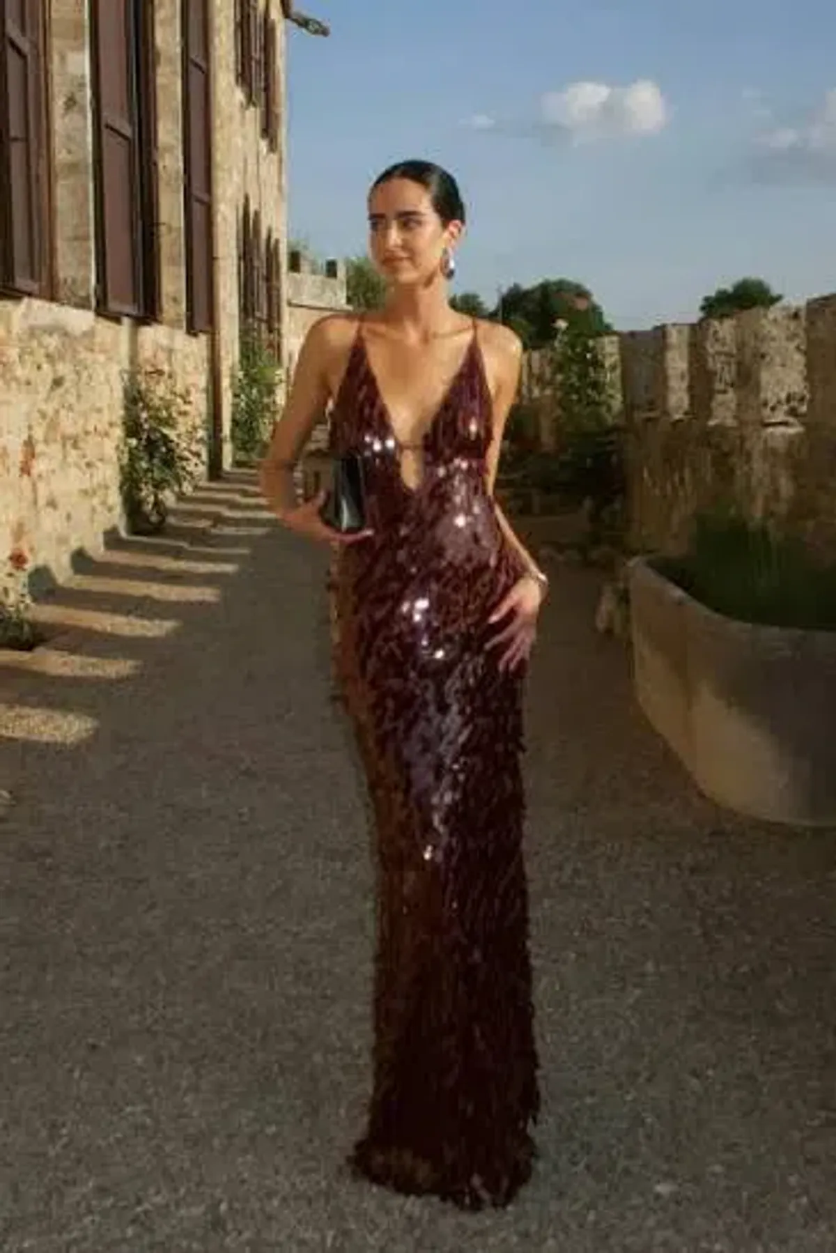 Misha Sapphire Gown Size S - Brown  - Image 2