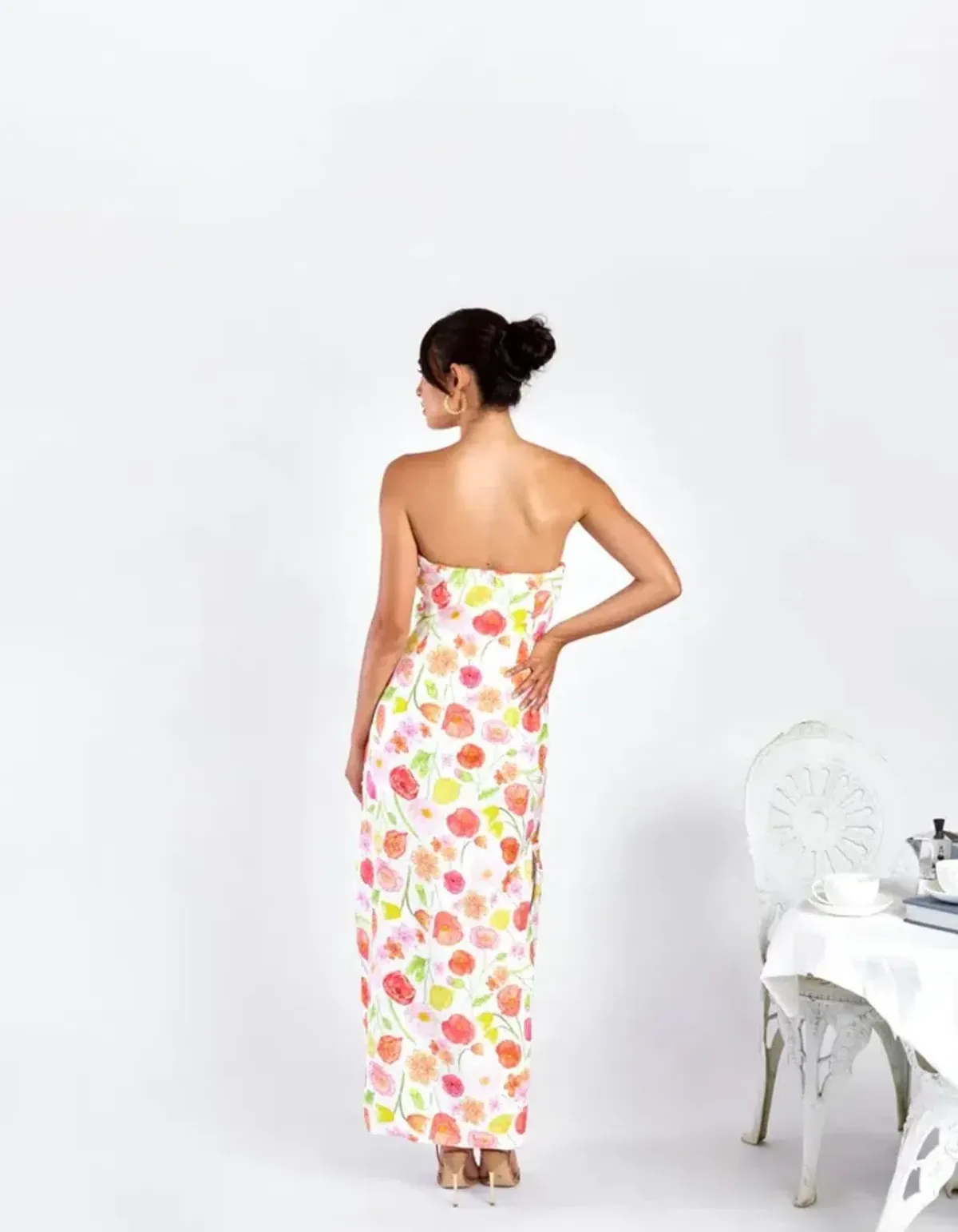 Isabella Longginou • Poppy floral • Strapless pencil dress  • Size 8 - Image 2