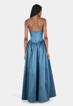 Hansen & Gretel Audrey Gown size 8 Steel Blue for rent on The Volte - image 3