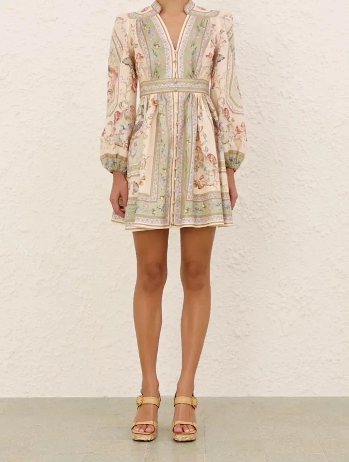 ZIMMERMAN ROSELIGHT PLUNGE MINI DRESS SZ 3 - Image 5