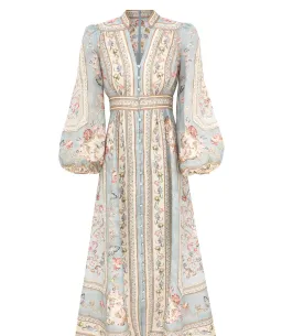 ZIMMERMANN ROSELIGHT PLUNGE MIDI DRESS SZ 3 for rent on The Volte - image 2