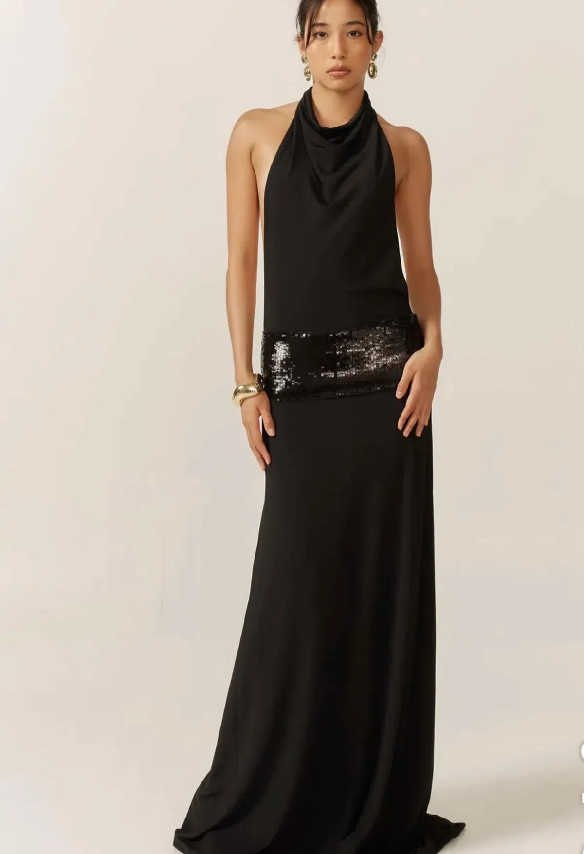 ANCE GRIA ADELE GOWN BLACK SIZE XS - Image 3
