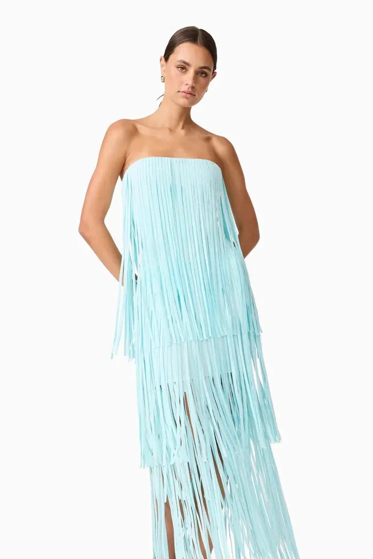 Elliatt Alya Tiered Maxi Dress in Blue size 8 - Image 5