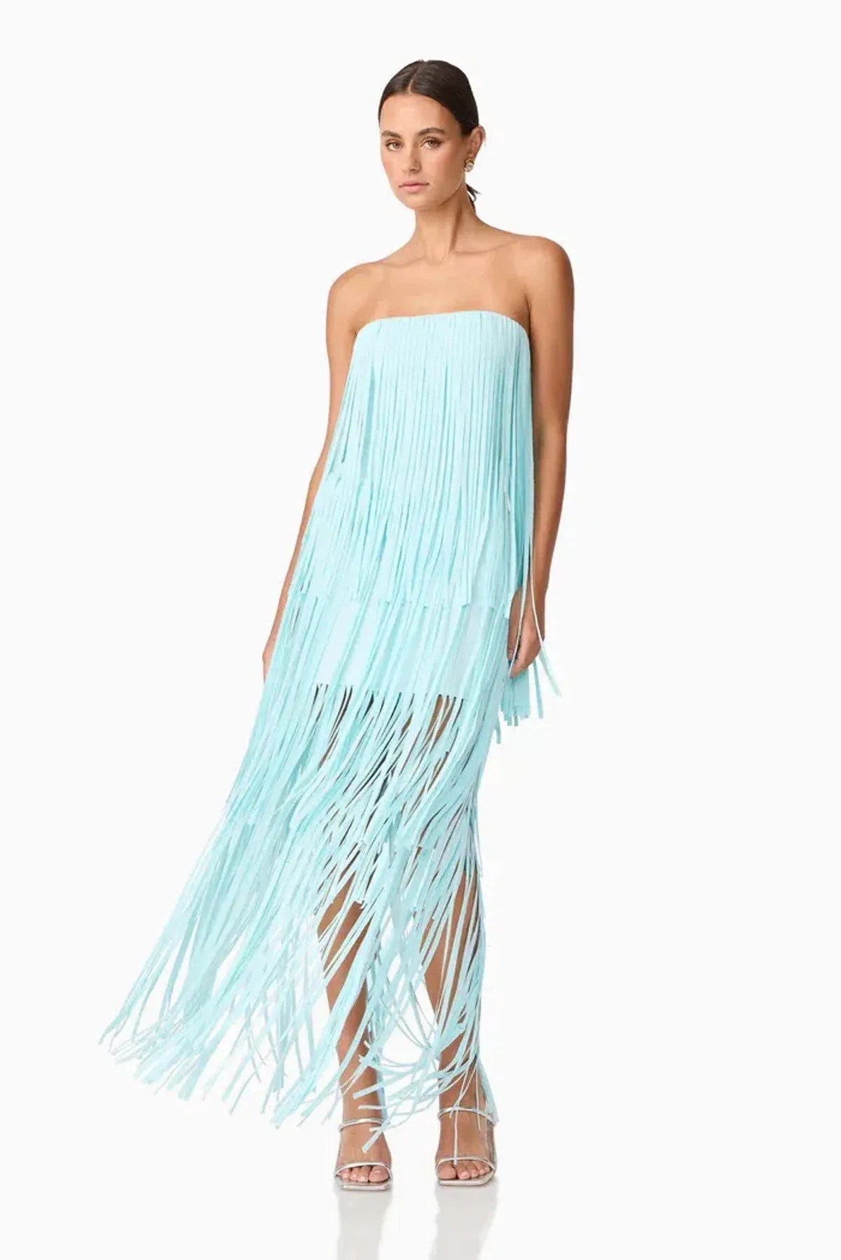 Elliatt Alya Tiered Maxi Dress in Blue size 8 - Image 3