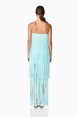 Elliatt Alya Tiered Maxi Dress in Blue size 8 for rent on The Volte - image 4