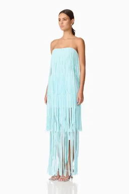 Elliatt Alya Tiered Maxi Dress in Blue size 8 for rent on The Volte - image 2