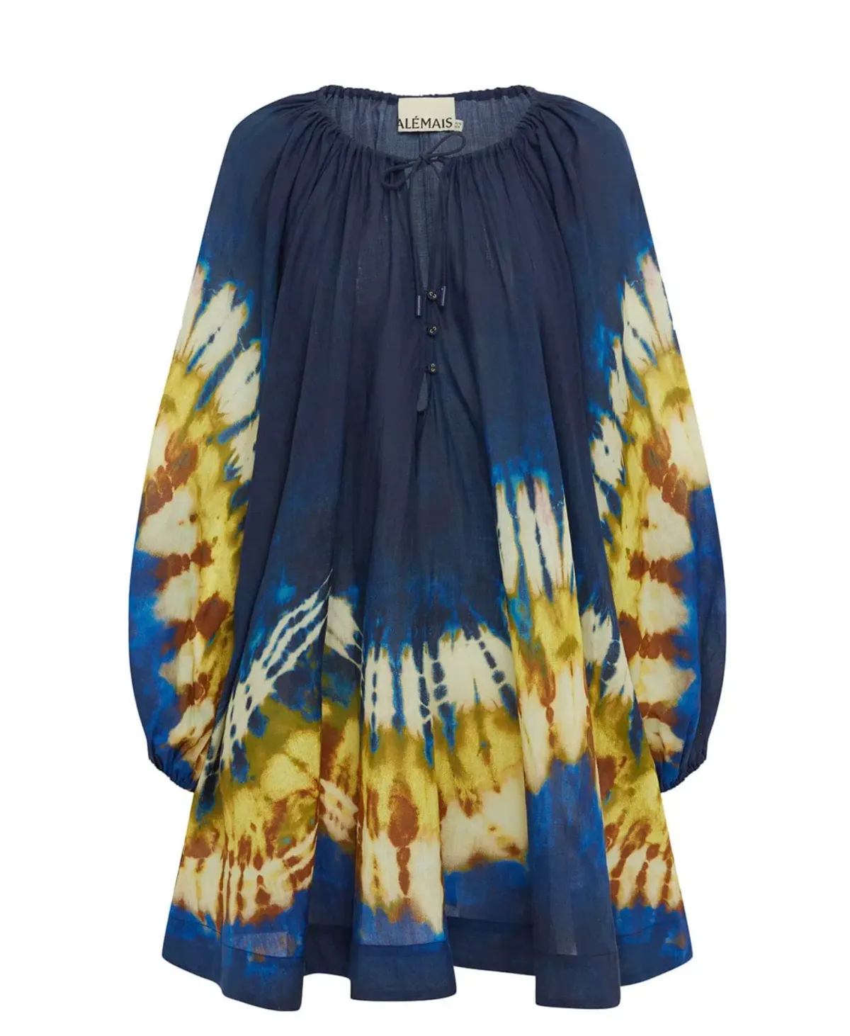 ALEMAIS MARTINE PRINTED RAMIE MINI DRESS SZ 12 - Image 1
