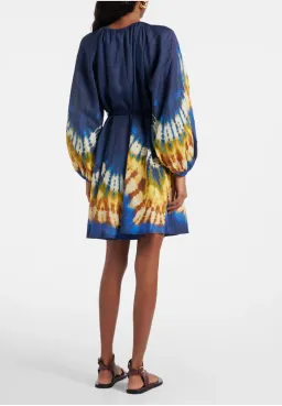 ALEMAIS MARTINE PRINTED RAMIE MINI DRESS SZ 12 for rent on The Volte - image 4