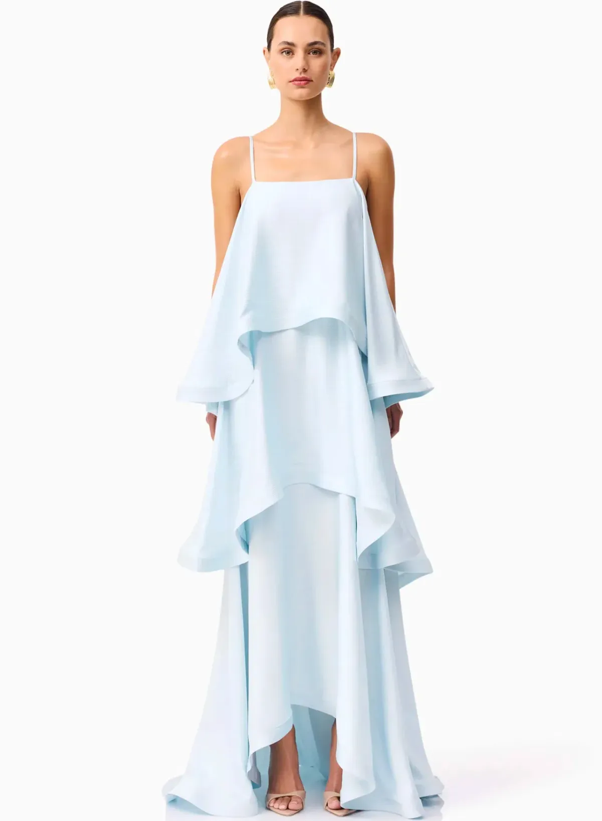 Elliat Tilly Tiered Maxi Dress in Blue sz 12 - Image 2
