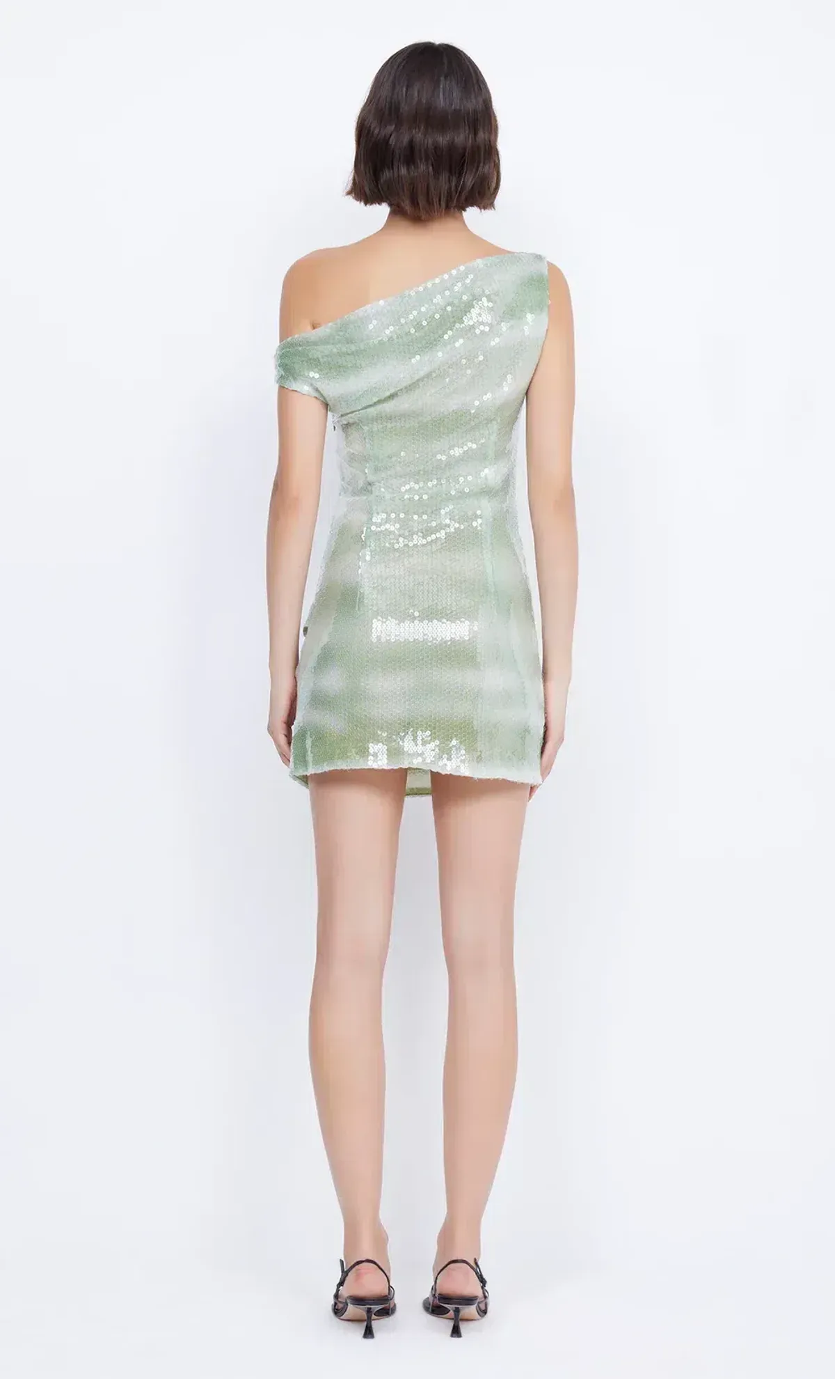 Bec & Bridge Brydie Asym Mint Sequin Mini Dress - Image 2