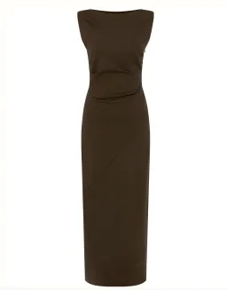 Harris Tapper Brown Matilda Dress Size AU 14 for rent on The Volte - image 3