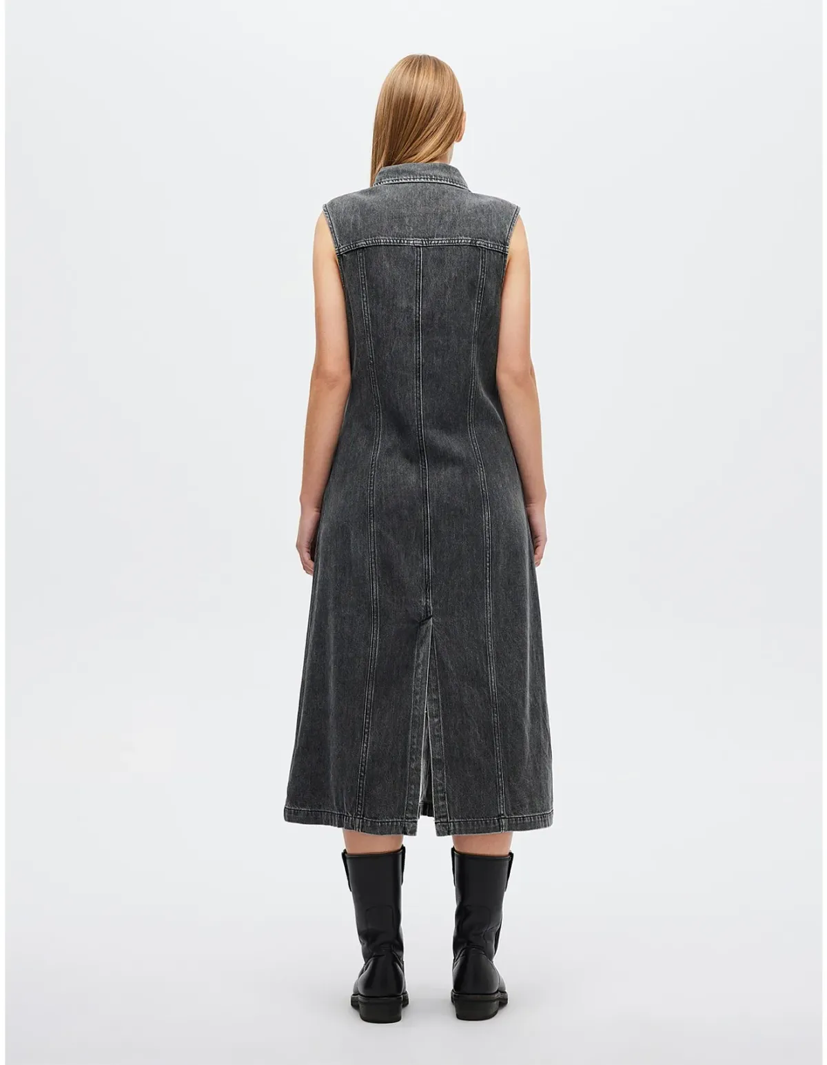 Neuw Denim Chelsea Midi Dress Denim Size 14 - Image 4