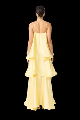 Elliatt Tilly Tiered Maxi Dress Butter Yellow Size S / AU 8  for rent on The Volte - image 2