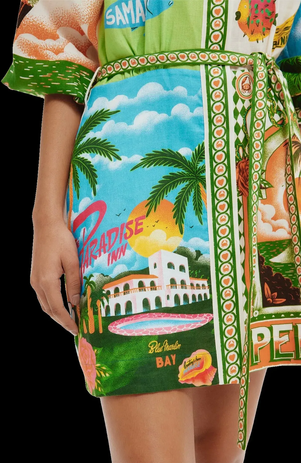 Alemais Paradiso Mini Dress Multi Size 8 - Image 2