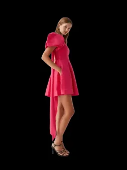Aje Arista Tulip Sleeve Mini Dress Bougainvillea Red Size 6 for rent on The Volte - image 2