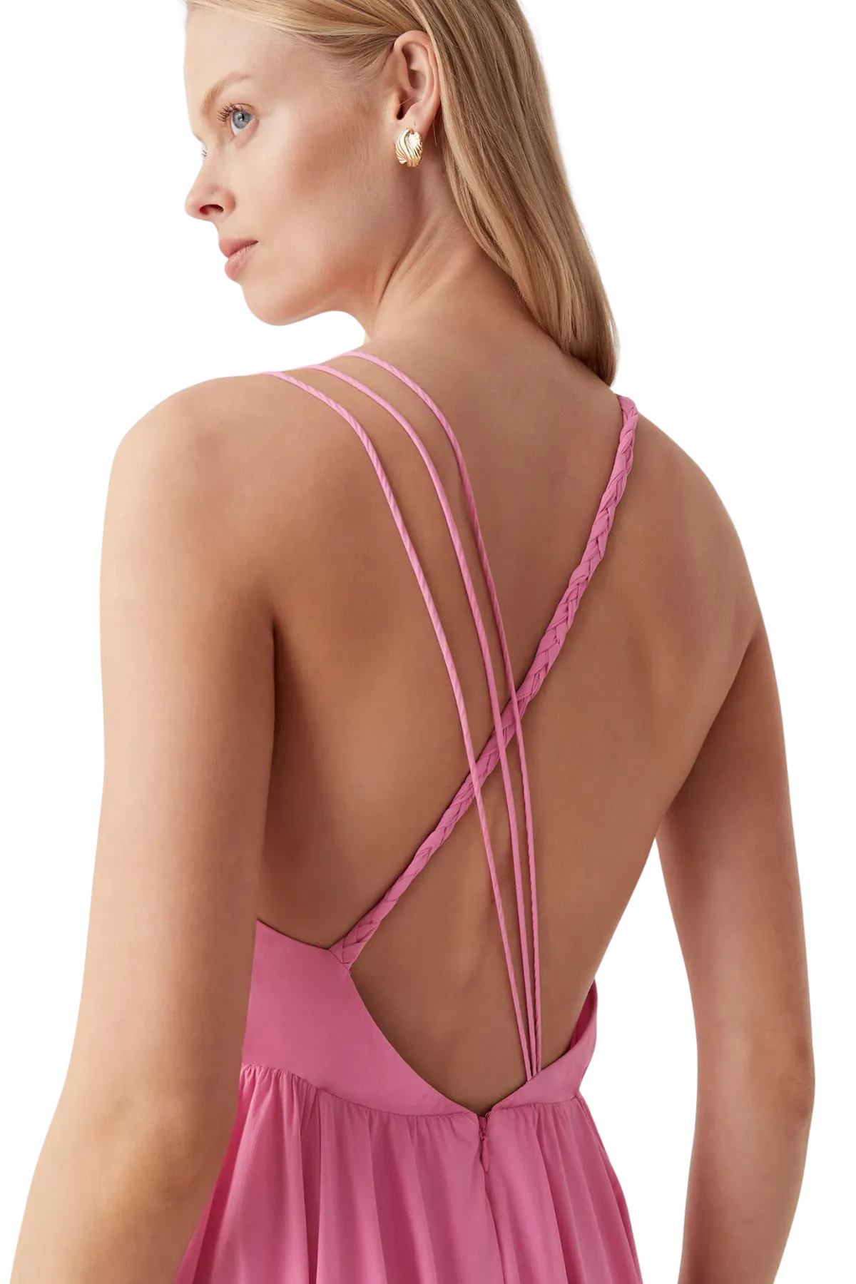 Aje Vellum Maxi Dress Pink Size 12 - Image 3
