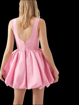 Aje Suzette Bubble Mini Dress Pink Size 8 for rent on The Volte - image 2