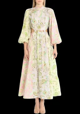 Alemais Marta Cut Out Midi Dress Multi Size 8 for rent on The Volte - image 1