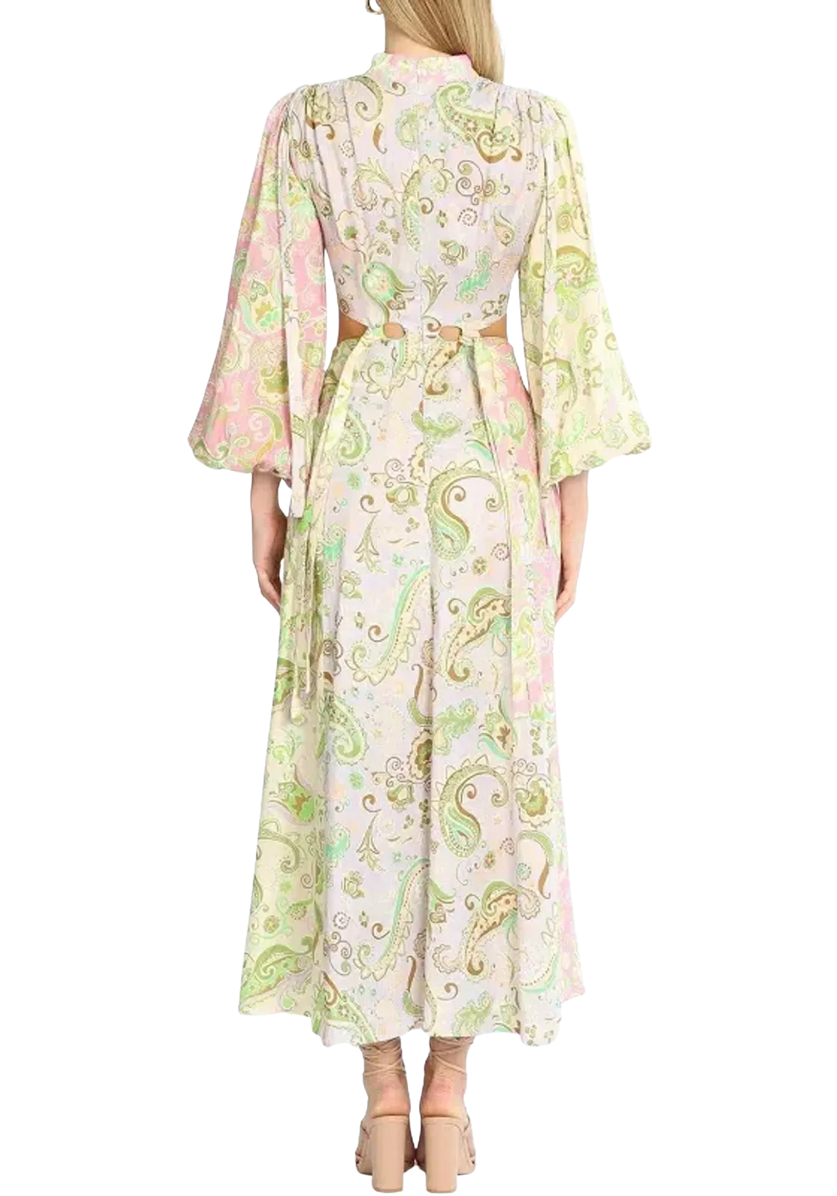 Alemais Marta Cut Out Midi Dress Multi Size 8 - Image 3