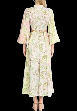 Alemais Marta Cut Out Midi Dress Multi Size 8 for rent on The Volte - image 3