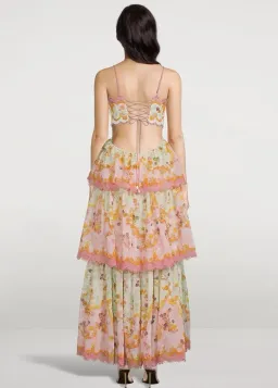 Zimmermann Laurel Frill Gown Maxi Dress Multi Size 0 / AU 8 for rent on The Volte - image 2