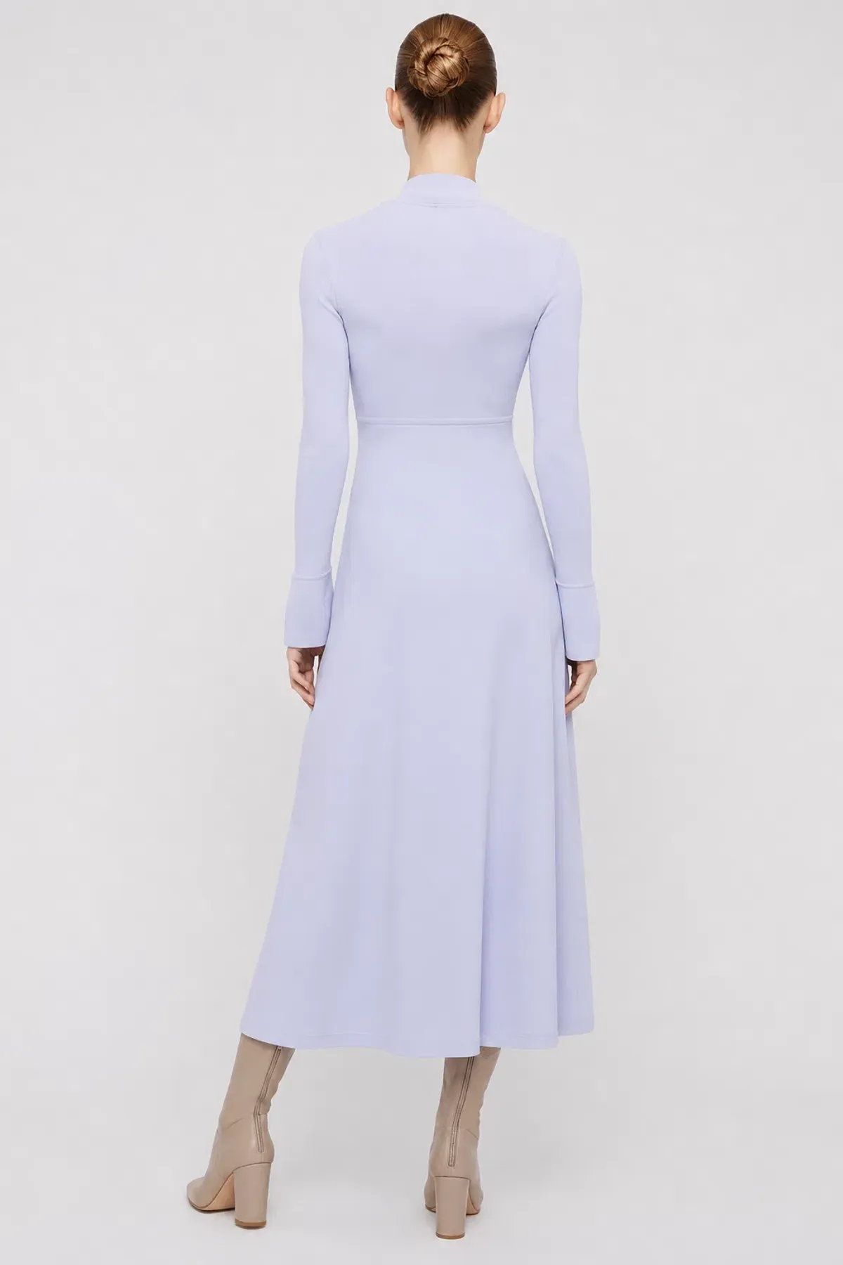 Scanlan Theodore Button Down Polo Dress in Lilac Size M - Image 3