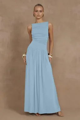Runaway The Label - Nalla Maxi Dress in Ice Blue Size XXS for rent on The Volte - image 1