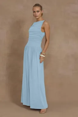Runaway The Label - Nalla Maxi Dress in Ice Blue Size XXS for rent on The Volte - image 3