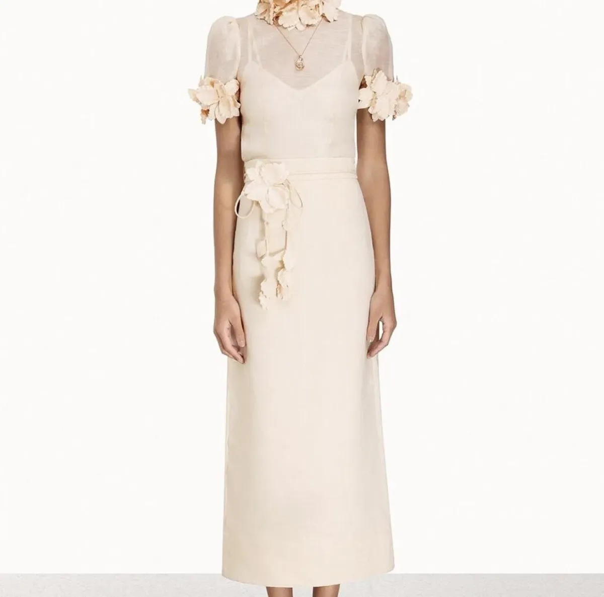 Zimmermann Luminosity Liftoff flower top & skirt set size 1 - Image 1