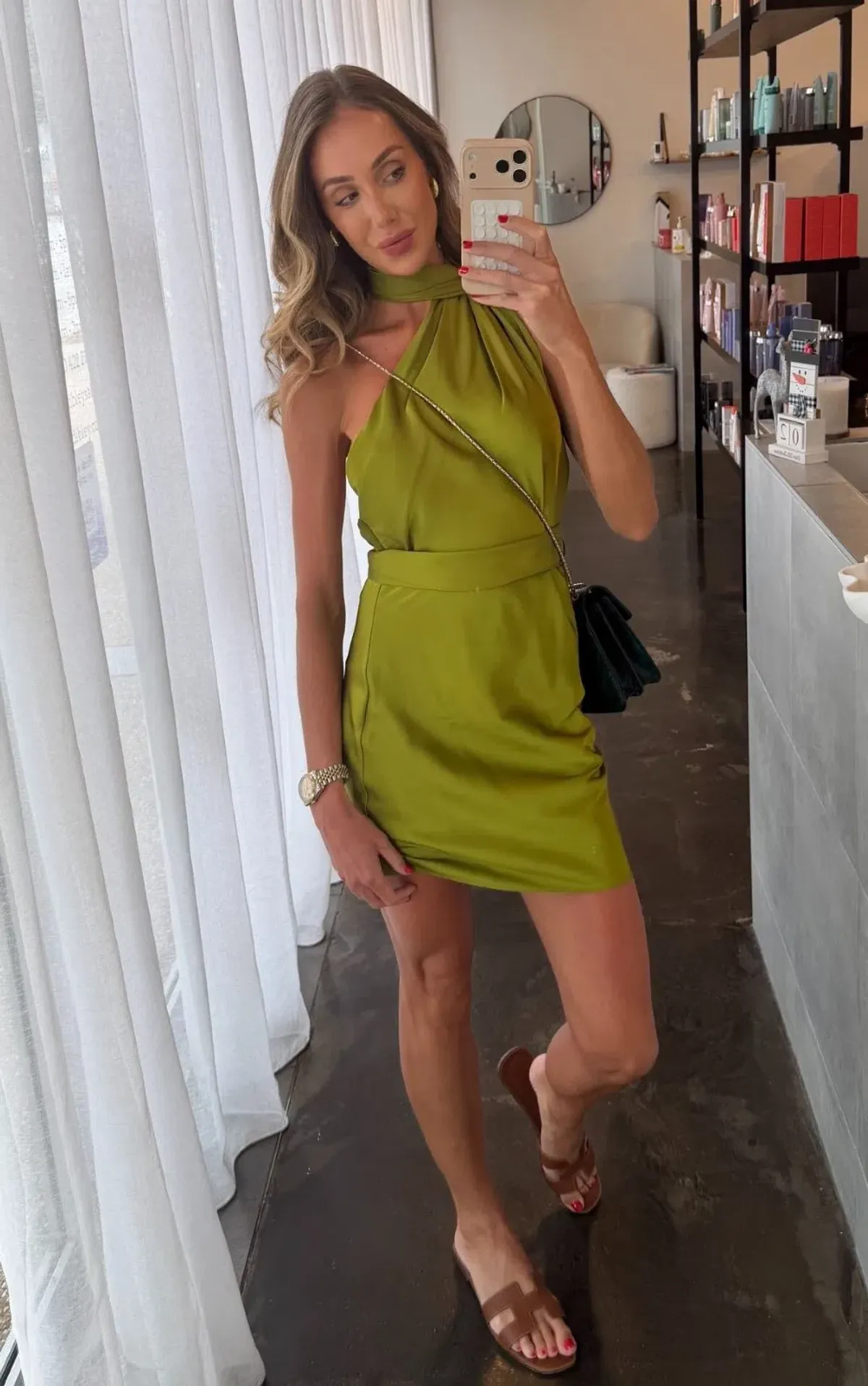 Rat & Boa Serafina Mini dress green- Size S - Image 1