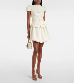 Self Portrait bow-detail sequined boucle mini dress- size 8 for rent on The Volte - image 1